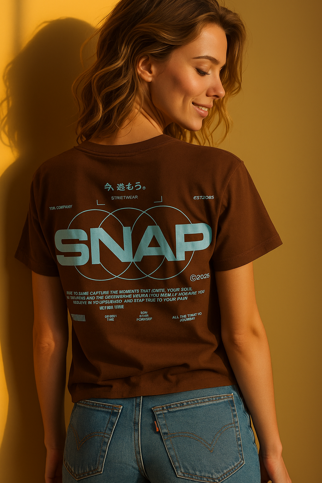 Camiseta snap unisex