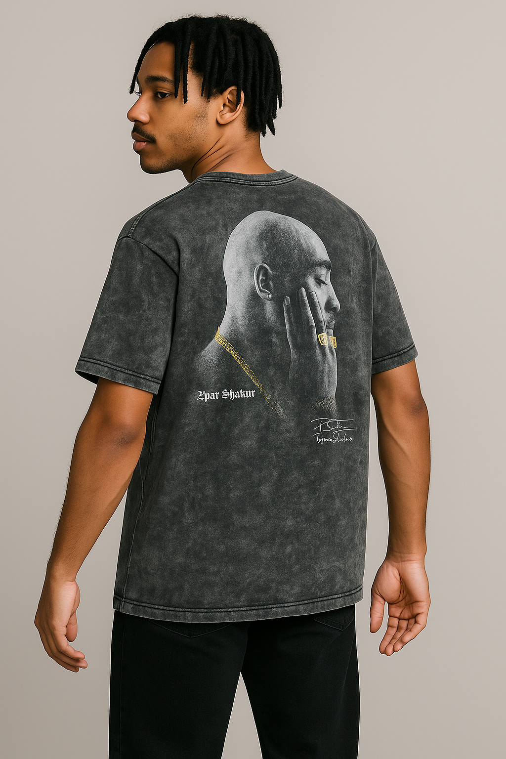 camiseta oversize 2pac